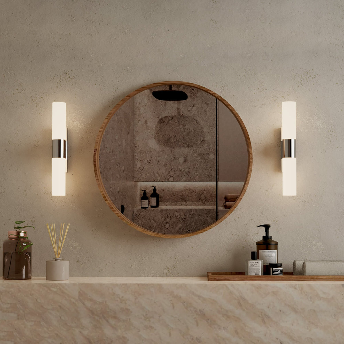 Aplique de pared Tavi – ACB – Lámpara para espejo baño, LED 3000K
