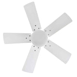 Fabrilamp Marta Ventilador Dc 36w Blanco 5 Aspas Rev.  Blanco/haya  41x76d 3240lm C/ Remoto , Memoria Y Temporizador 3000k,4000k,6000k 175891501