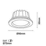 Sulion Douche Downlight Round 7W IP65 - DOUCHE 112050