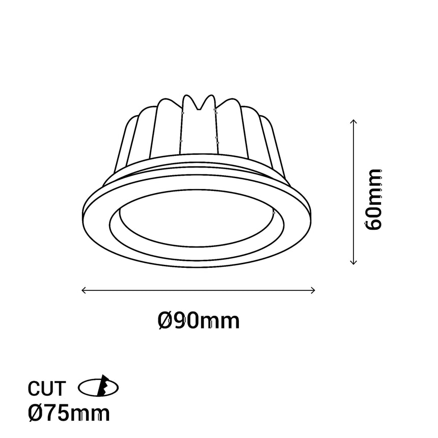 Sulion Douche Downlight Round 7W IP65 - DOUCHE 112050