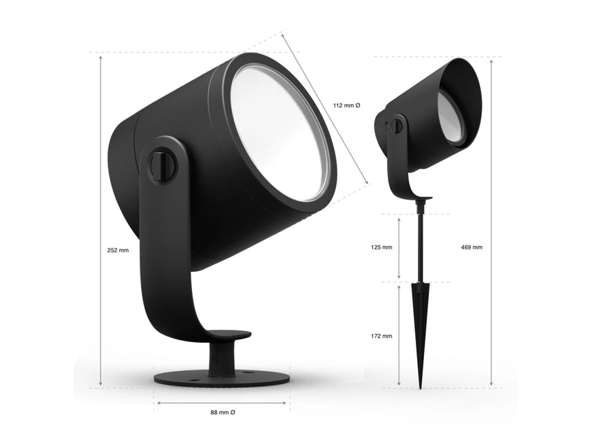 Philips Foco y estaca inteligente Hue exterior negro 1746230P7