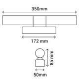 Sulion Egeo Aplique de pared iluminaespejos IP44 35cm 201905