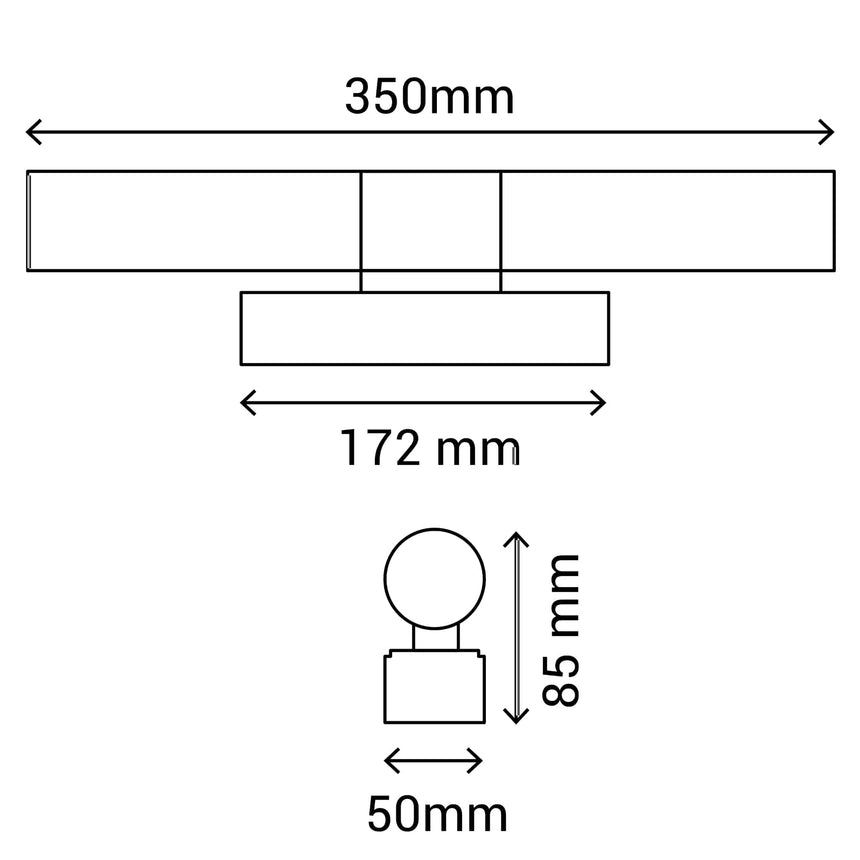 Sulion Egeo Aplique de pared iluminaespejos IP44 35cm 201905