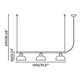 Faro TATAWIN M Lámpara colgante lineal negro 20338-120