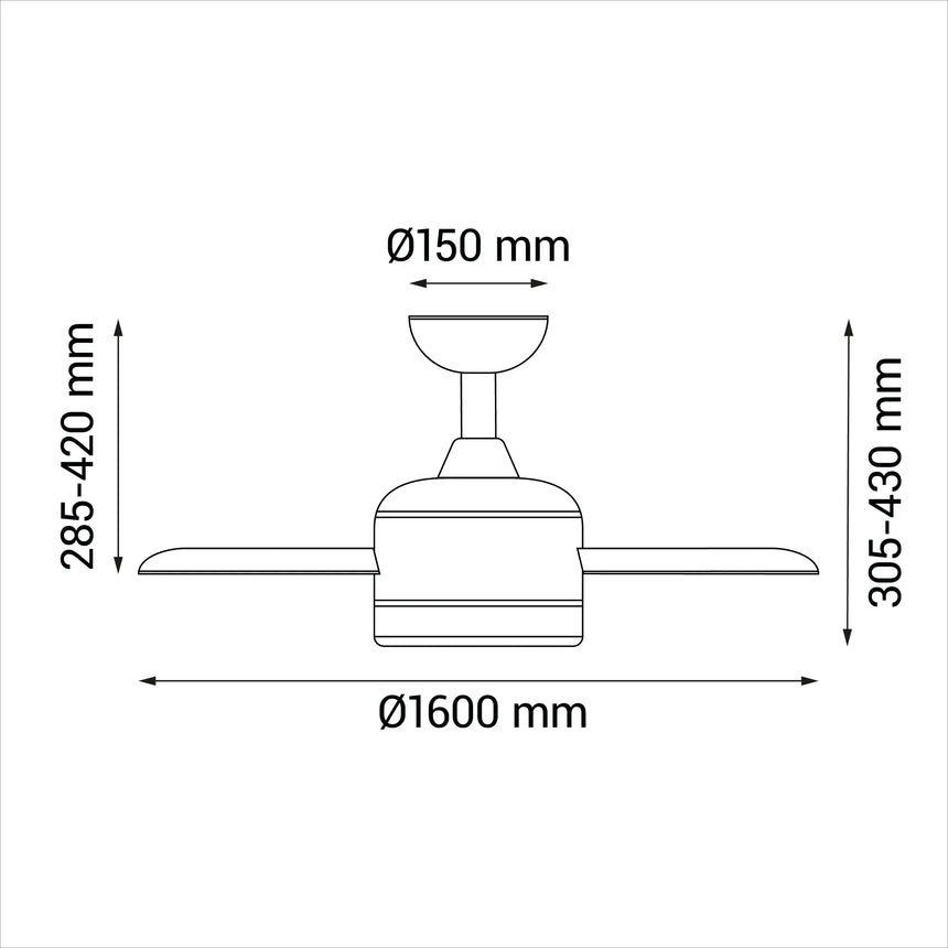 Sulion Ventilador de techo ANNE XL marrón óxido 2183589