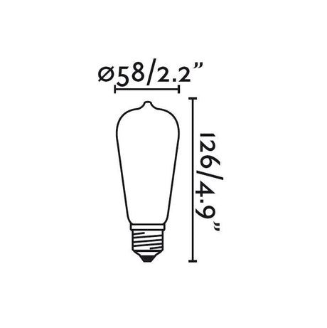 Faro Filamento 17433 Bombilla LED Pebetero Filamento Ambar 5W vintage