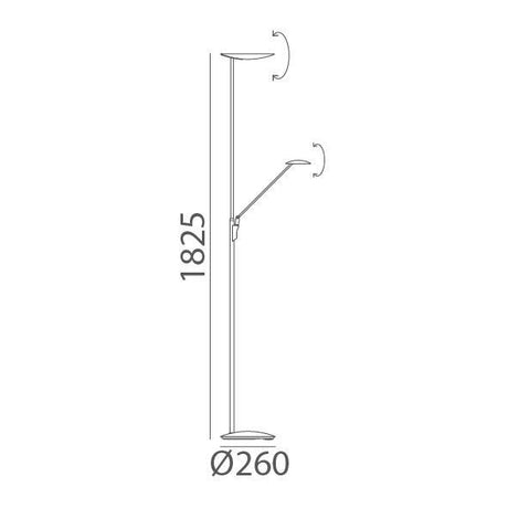 MDC SIONE 573504320 Pie salón LED 2L Bronce