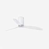 Faro MINI TUBE FAN M Ventilador sin luz blanco metal y cristal 3 palas