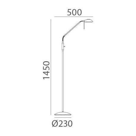 MDC DYLE 56961-4425 Pie de salón LED 1 luz brazo medalla