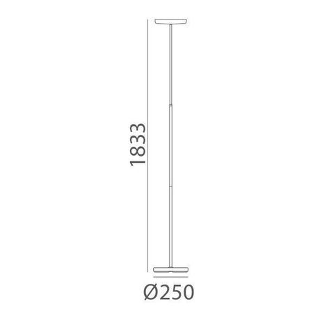 MDC Less 57064-8934 Pie salón Less 1L LED plata