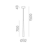 ACB Bendis Lámpara de techo colgante blanco LED 5W 3000K 600lm LED integrado C356220B