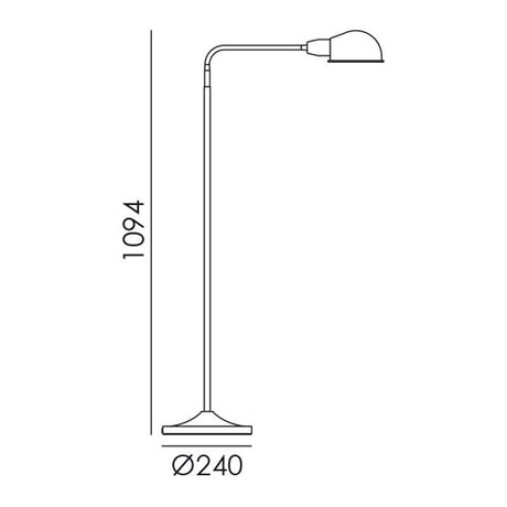 MDC PEP 566864321 Lámpara pie PEP E27 20W (bronce)