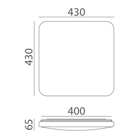 MDC ERAS 575748072 Plafón ERAS Blanco opal LED 45W 4000K 43x43cm