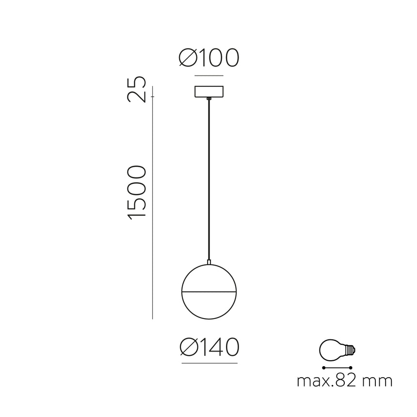 ACB Shiru Lámpara de techo colgante 3685 Cemento Piedra, LED E27 15W, C36851B