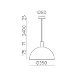 ACB Tiga Lámpara de techo colgante 3707/35 Blanco texturado, LED E27 15W, C3707180B