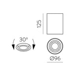 ACB Sima Plafón 3763/10 Blanco Texturado, LED GU10 8W, , Orientable P376310B