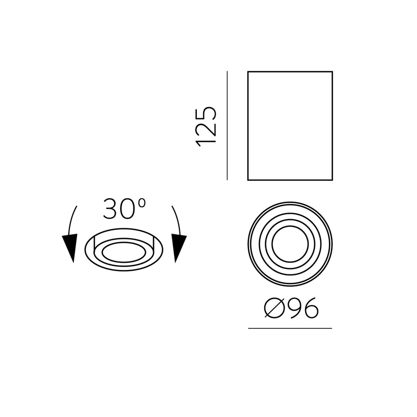 ACB Sima Plafón 3763/10 Blanco Texturado, LED GU10 8W, , Orientable P376310B