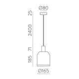 ACB Turkana Lámpara de techo colgante 3908/16 Blanco, Kit Blanco Text., LED E27 15W, C3908081B