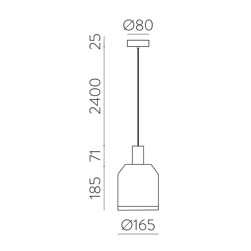 ACB Turkana Lámpara de techo colgante 3908/16 Negro, Kit Negro Text., LED E27 15W, C3908082N