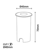 Sulion Cobsoil Empotrable suelo 25º 1.5W - COBSOIL 400214