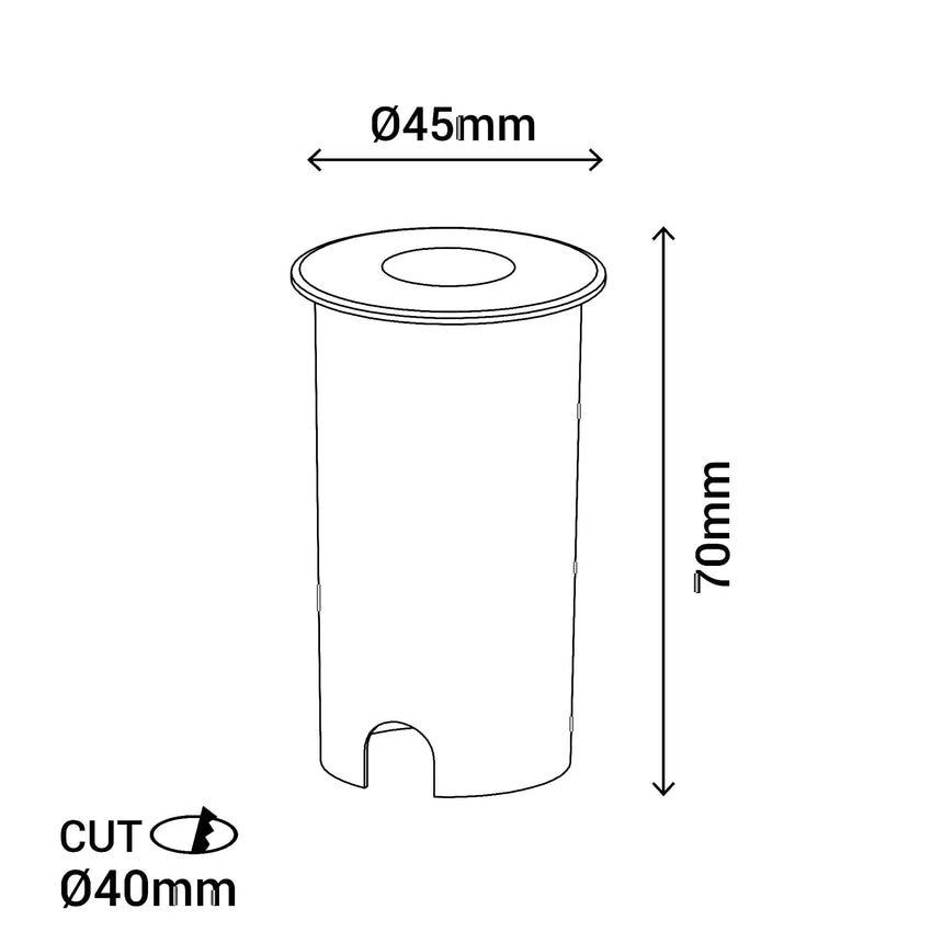 Sulion Cobsoil Empotrable suelo 25º 1.5W - COBSOIL 400214