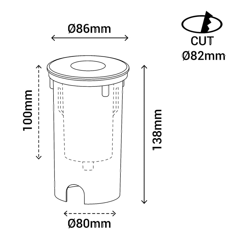 Sulion Cobsoil Empotrable suelo 25º 7W - COBSOIL 400217