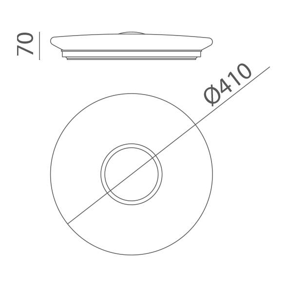 MDC BERLINA 576688072 Plafón LED 36W 4000K 41cm Acrilico decorativo