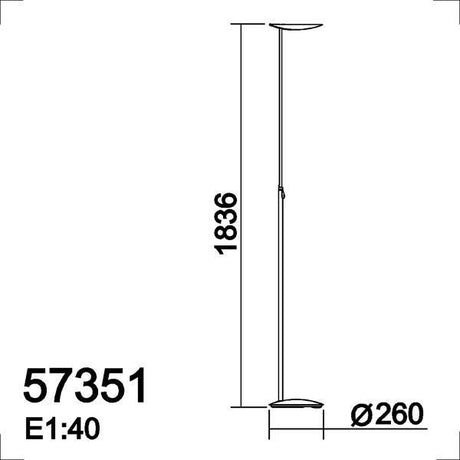 MDC SIONE Single 573514320 Pie salón LED 1L Bronce