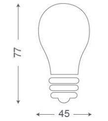 RSR Bombilla LED P45 Mate 5W, E14 Regulable Dimmable