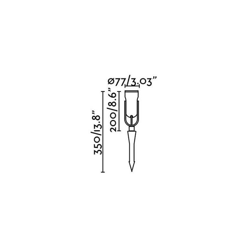 Faro Slot-20 Estaca Negro H20 13W 3000K