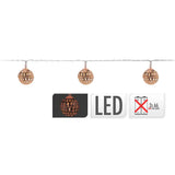 Elektro3 navidad Guirnalda A Pilas Fija 10 LEDs Con Bolas Color Cobre Luz Blanco Calido 1,3M 71311