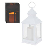 Elektro3 navidad Farol Con Vela de LED 10.5X10.5X23Cm Blanco 71652