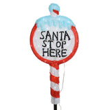 Elektro3 navidad Figura Señal Stop Santa Con Estaca Para Jardin 93Cm 72003