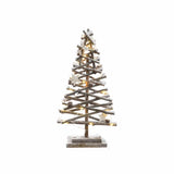 Elektro3 navidad Arbol de Rattan Micro LED Efecto Nevado 25X12X50Cm 72217