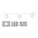 Elektro3 navidad Guirnalda A Pilas Fija 10 LEDs Estrellas decorativas Ø 8Cm Luz Blanco Calido 1,8M 72309