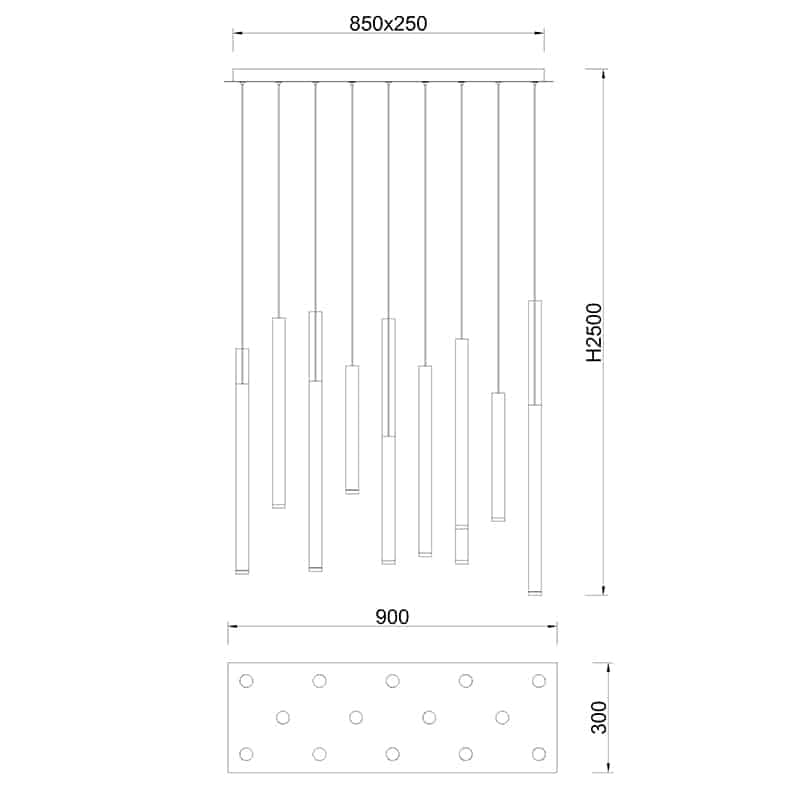 Mantra Cala Lámpara de techo colgante LED blanco, negro, dorado, marrón 8085