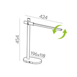 ACB Laysan Sobremesa 8152 Antracita, LED 10W 6500K 650lm, CRI90 I, LED integrado, Con interruptor, Regulable Kelvin, Regulable intensidad, Con USB S81521N