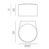 ACB Ania 16/2060 Aplique Antracita Texturado, LED 1x6W 3000K 540lm, IP65 A2060000GR