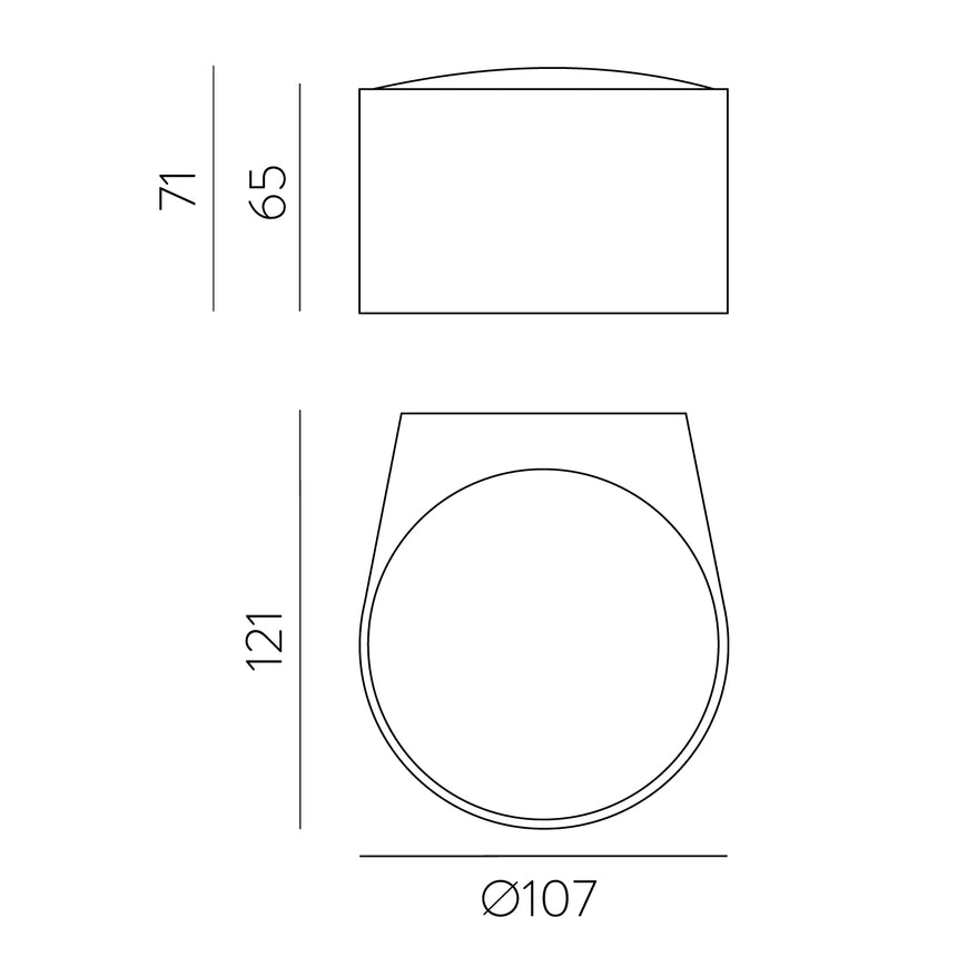 ACB Ania 16/2060 Aplique Antracita Texturado, LED 1x6W 3000K 540lm, IP65 A2060000GR