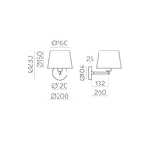 ACB Stilo Aplique 16/8202 Blanco Texturado, LED E27 15W, A8202080B