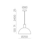 ACB Tiga Lámpara de techo colgante 3707/25 Blanco texturado, LED E27 15W, C3707080B