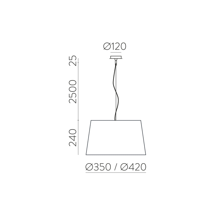 ACB Stilo Lámpara de techo colgante 8202/42 Blanco Texturado, LED E27 15W, C8202080B