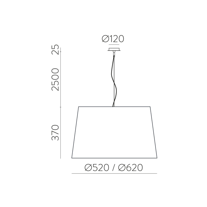 ACB Stilo Lámpara de techo colgante 8202/62 Blanco texturado, LED E27 15W, C8202180B