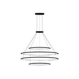 LedsC4 Lámpara de techo colgante Circular Inward 4 Rings (Ø600 Ø1200 Ø1200 Ø600) LED 211.9 Blanco C  CD4J-00W9AZOU14