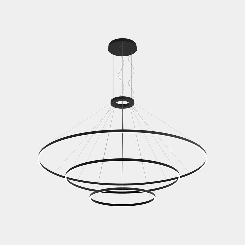 LedsC4 Lámpara de techo colgante Circular Downward 3 Rings (Ø3000 Ø2000 Ø1200) LED 331.1 Blanco Neutr CS4G-00X9AZDU05