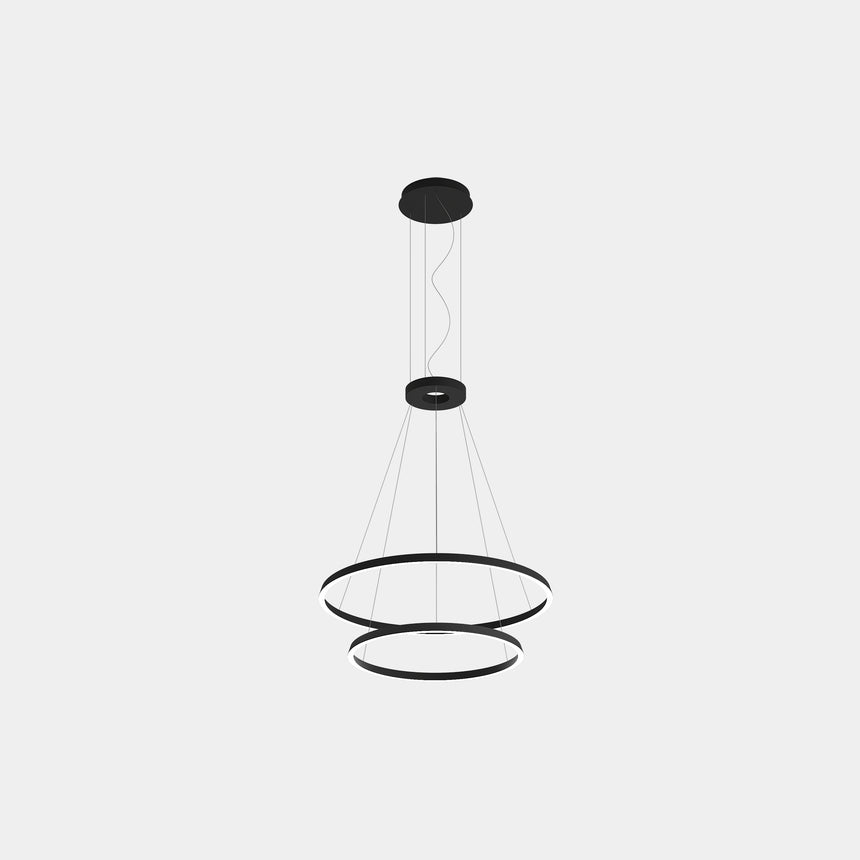 LedsC4 Lámpara de techo colgante Circular Downward 2 Rings (Ø900 Ø600) LED 83 Blanco Cálido - 2400K 0 CS4N-00A9AZRU05