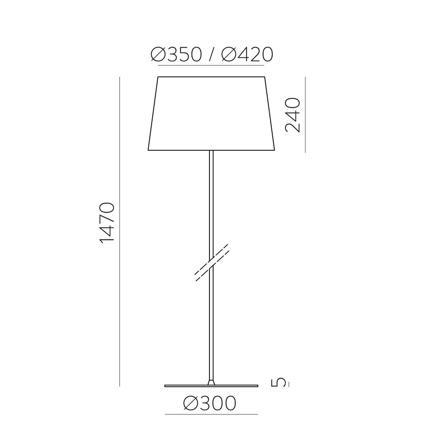 ACB Stilo Lámpara de pie 8202 Blanco, Kit Blanco Text., LED E27 15W, I H8202080B