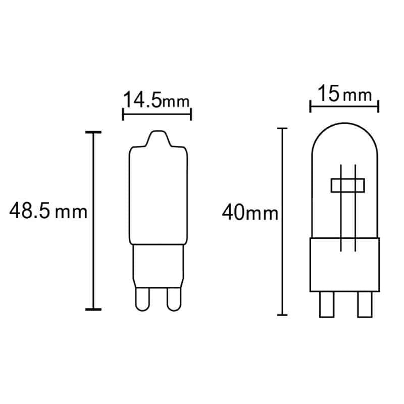 Mantra Bombillas G9 LED G9 2.5W 4000K 250lm transparente R09227