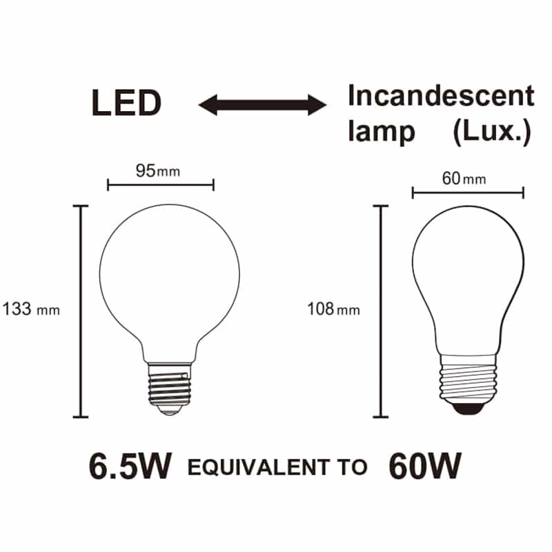 Mantra Bombillas E27 LED E27 7W 4000K 740lm G95 blanco R09245