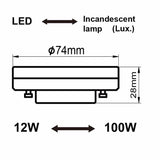 Mantra Bombillas Gx53 LED GX53 12W 4000K 960lm blanco R09249